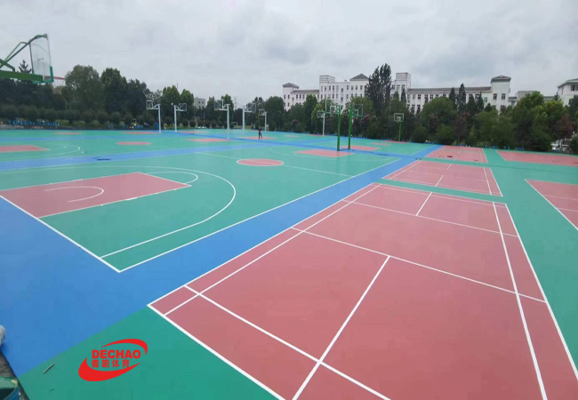 5mm硅PU籃球場