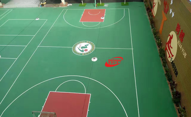 廣西玉林一中心小學(xué)1580平方丙烯酸球場(chǎng)完工!