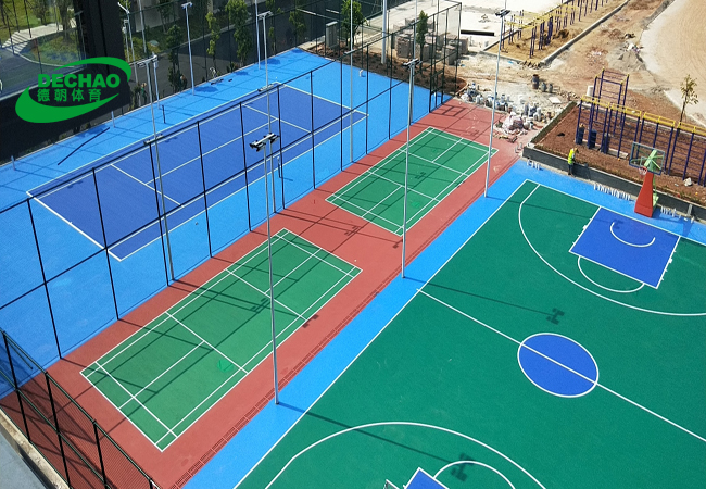 塑膠羽毛球場材料