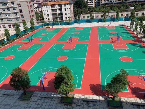 河南硅PU籃球場