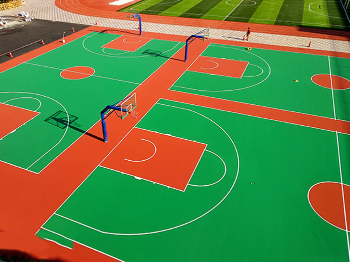 江門思源學校硅PU球場材料案例