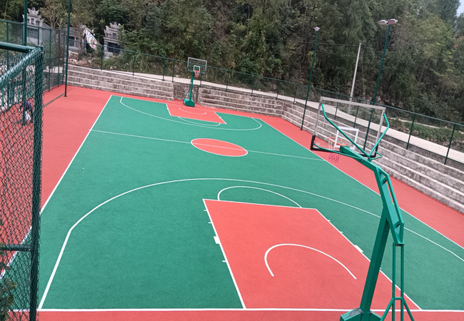 彩色EPDM塑膠籃球場
