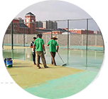 硅PU彈性層施工